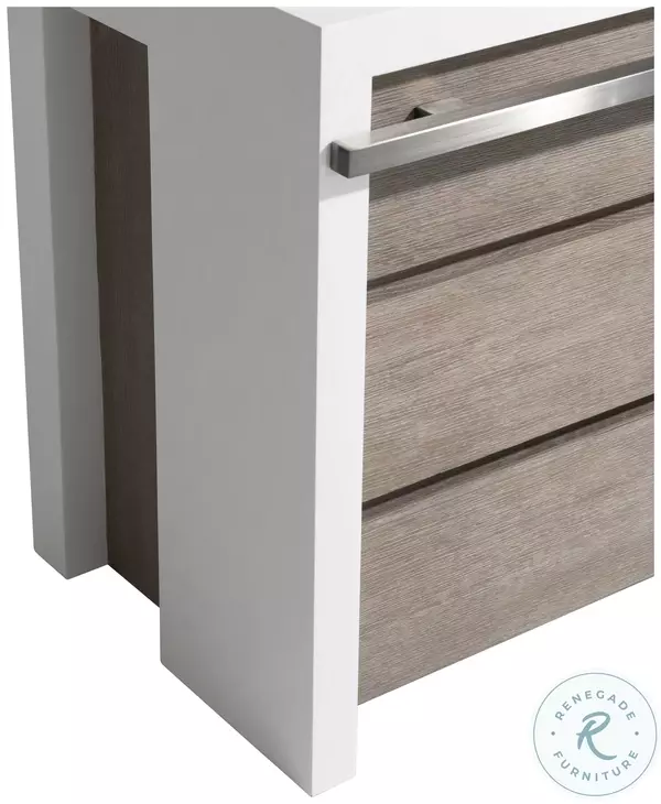 Westfall Bluff And White 3 Drawer Nightstand