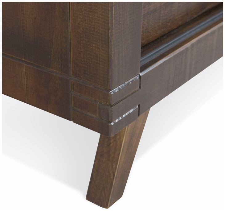 Pasco Brown 6 Drawer Dresser and Rectangular Mirror