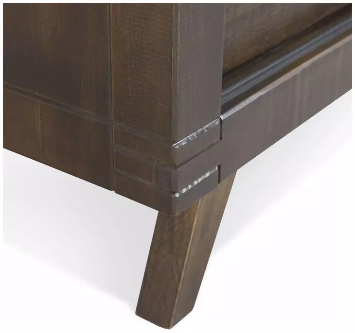 Pasco Brown 6 Drawer Dresser and Rectangular Mirror