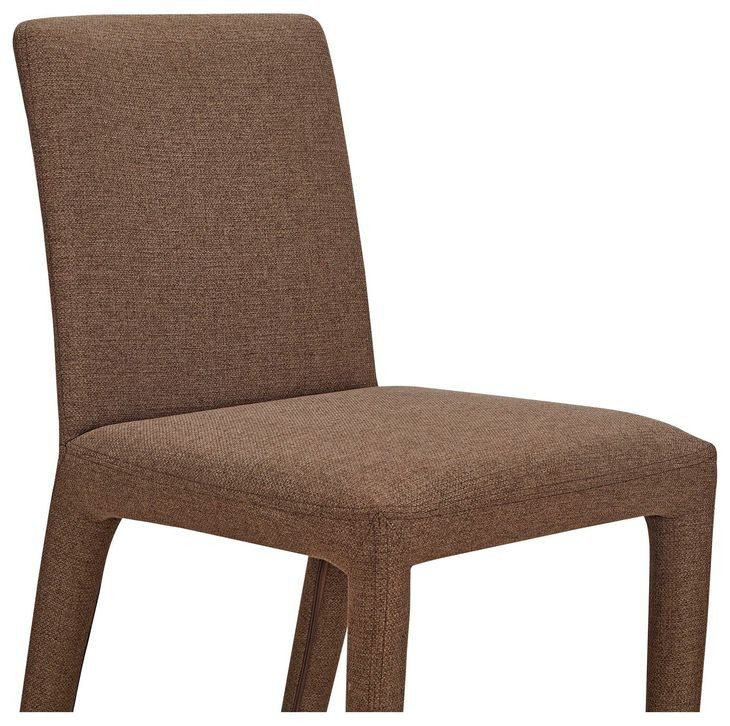 Monte Brown Performance Fabric Upholstered Dining Chair Set of 2