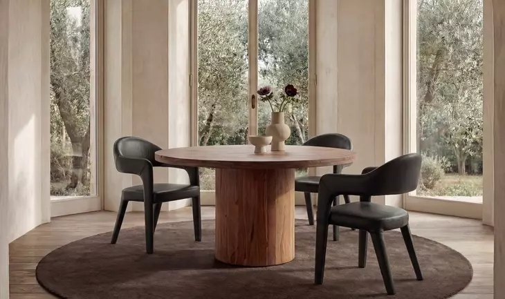Martens Black Leather Upholstered Dining Chair