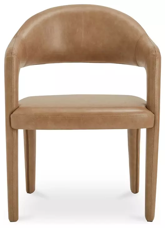 Martens Brown Leather Upholstered Dining Chair