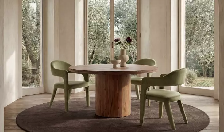 Martens Green Upholstered Dining Chair