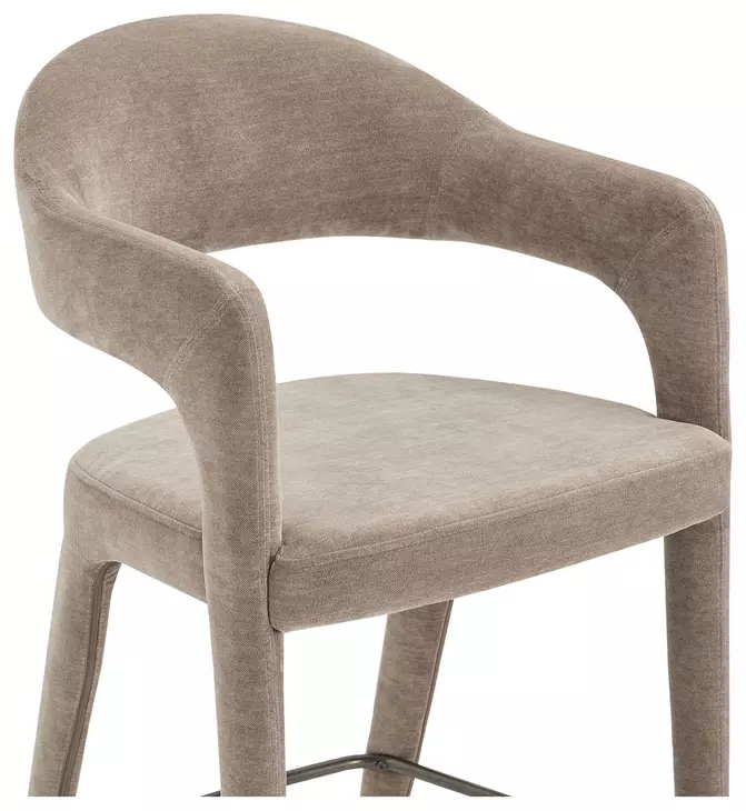 Martens Camel Upholstered Counter Height Stool