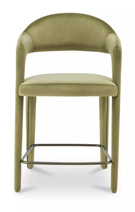 Martens Green Upholstered Counter Height Stool