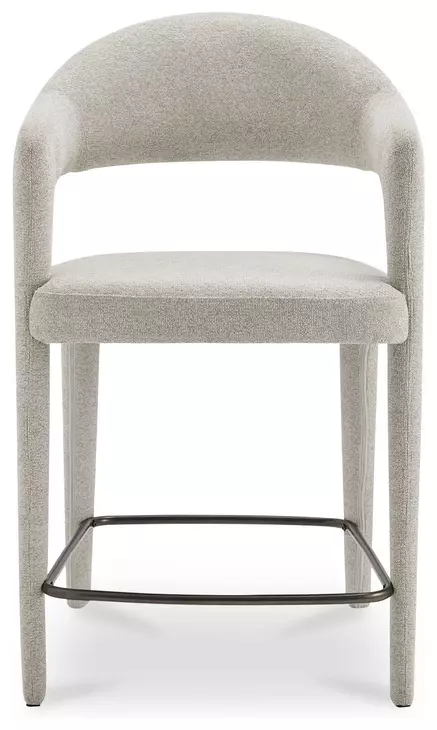 Martens Beige Performance Fabric Upholstered Counter Height Stool