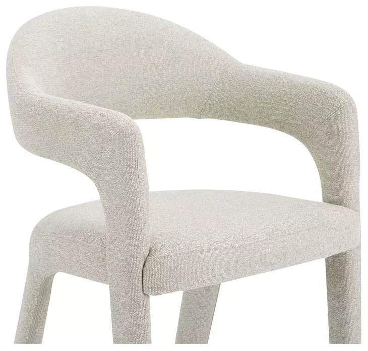 Martens Beige Performance Fabric Upholstered Bar Stool