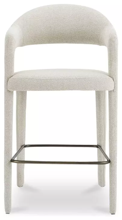 Martens Beige Performance Fabric Upholstered Bar Stool