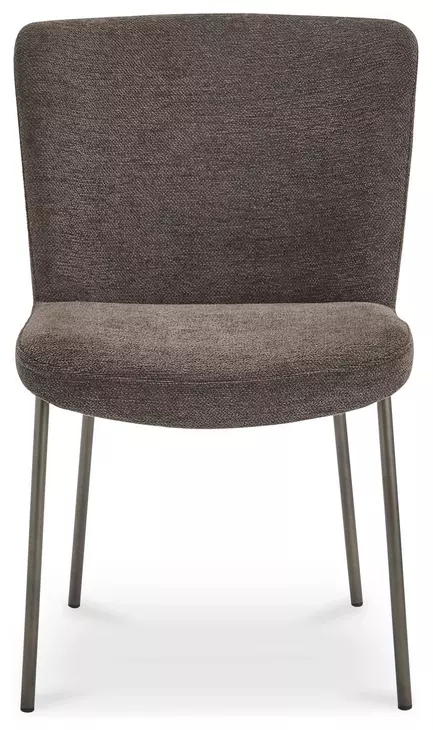Early Dark Brown Upholstered Dining Chair Set of 2