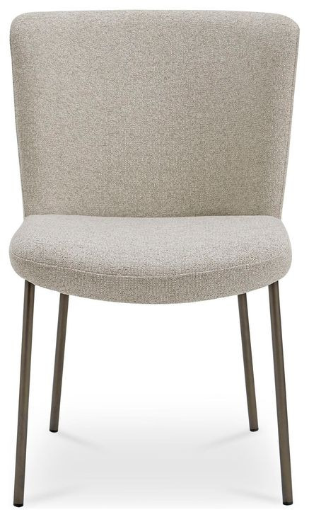 Early Beige Performance Fabric Upholstered Dining Chair Set of 2