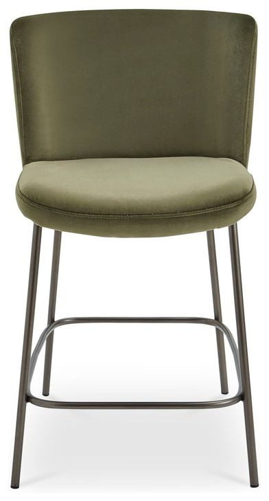 Early Green Upholstered Counter Height Stool