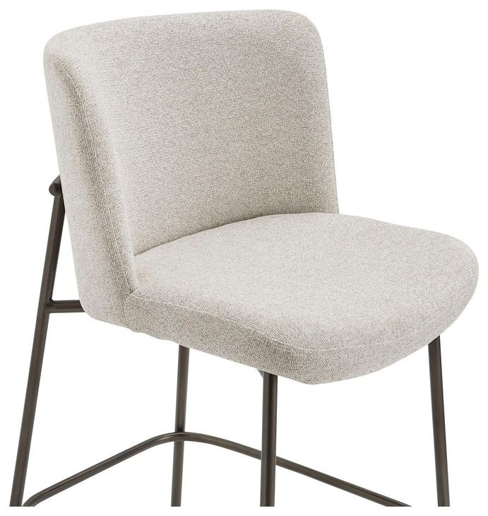 Early Beige Performance Fabric Upholstered Counter Height Stool