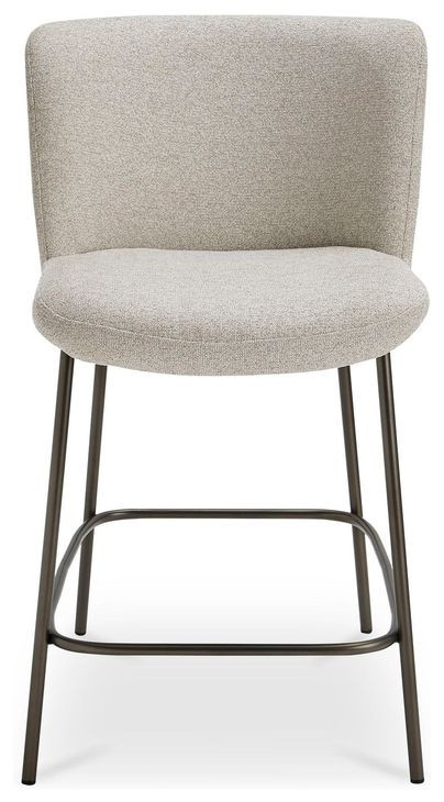 Early Beige Performance Fabric Upholstered Counter Height Stool