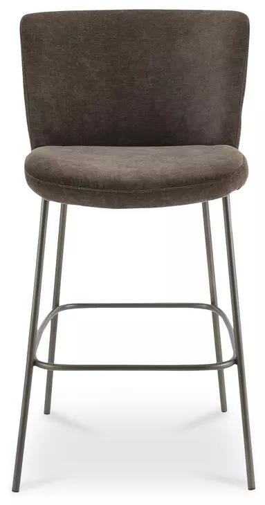 Early Dark Brown Upholstered Bar Stool
