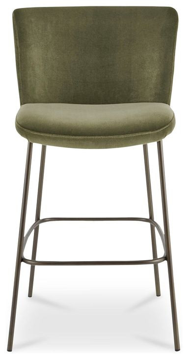 Early Green Upholstered Bar Stool