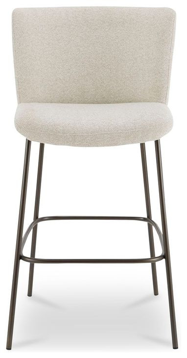 Early Beige Performance Fabric Upholstered Bar Stool