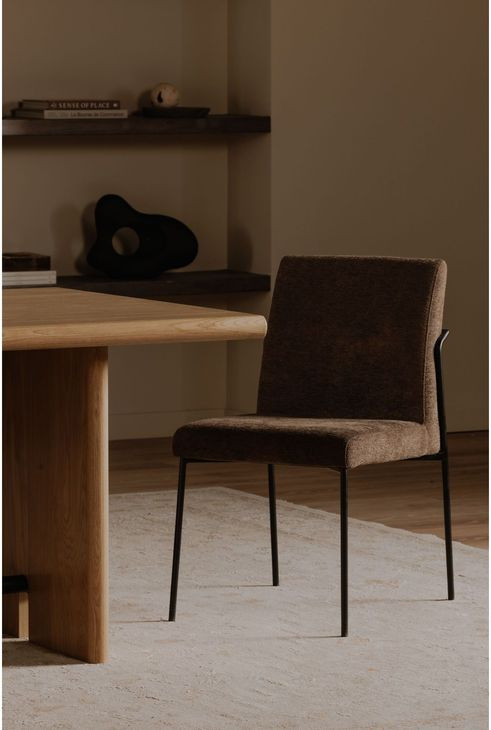 Danny Dark Brown Upholstered Dining Chair Set of 2