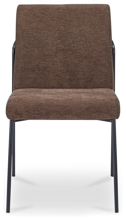 Danny Dark Brown Upholstered Dining Chair Set of 2