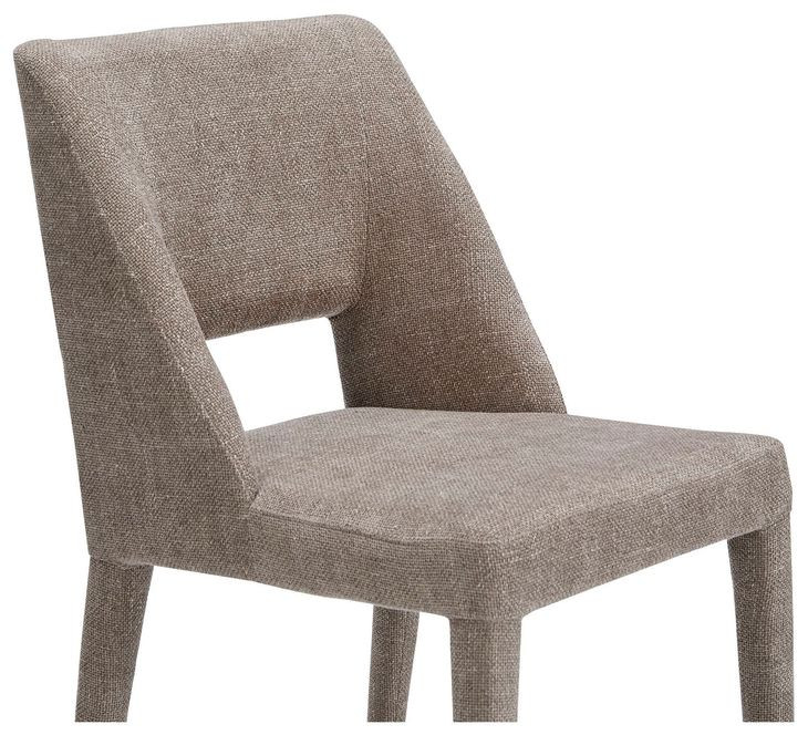 Joyce Light Brown Performance Fabric Upholstered Dining Chair Set of 2