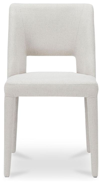 Joyce Beige Performance Fabric Upholstered Dining Chair Set of 2