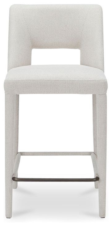 Joyce Beige Performance Fabric Upholstered Counter Height Stool