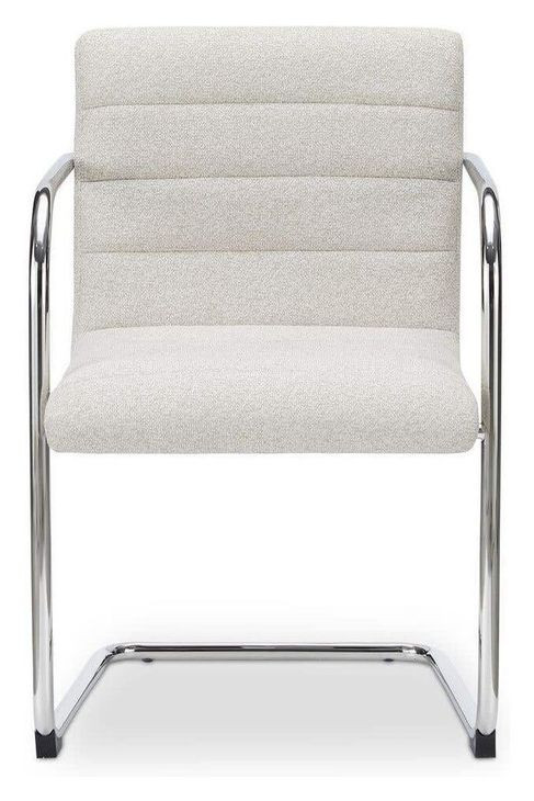 Pedro Beige Performance Fabric Upholstered Dining Chair Set of 2