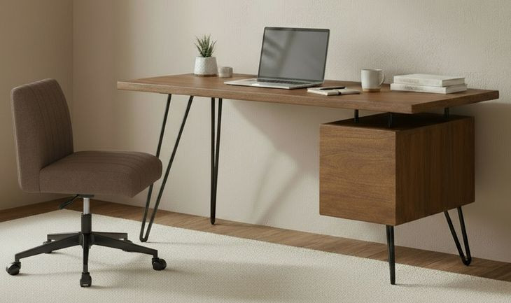 Sally Light Brown Performance Fabric Upholstered Office Chair