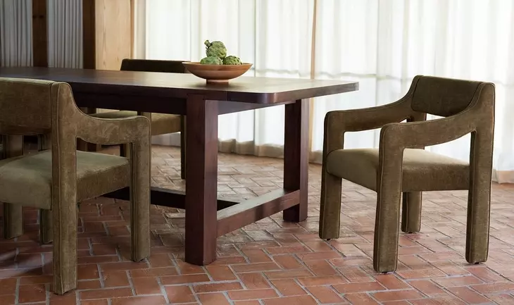 Elise Cedar Green Performance Fabric Upholstered Dining Chair