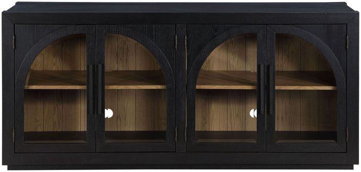 Magnolia Black 4 Glass Door Server