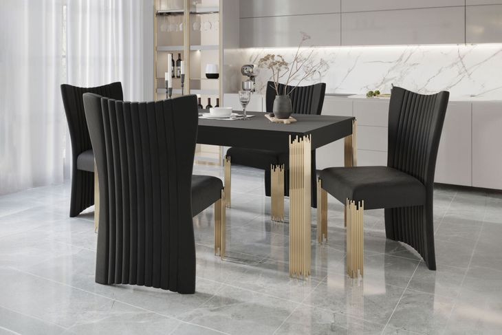Empire Black 72" Rectangular Dining Room Set