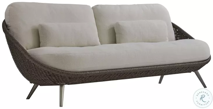 Santa Monica Pebble And Cream Outdoor Sofa