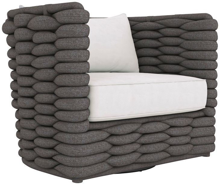 Wailea White Performance Fabric Outdoor Swivel Chair