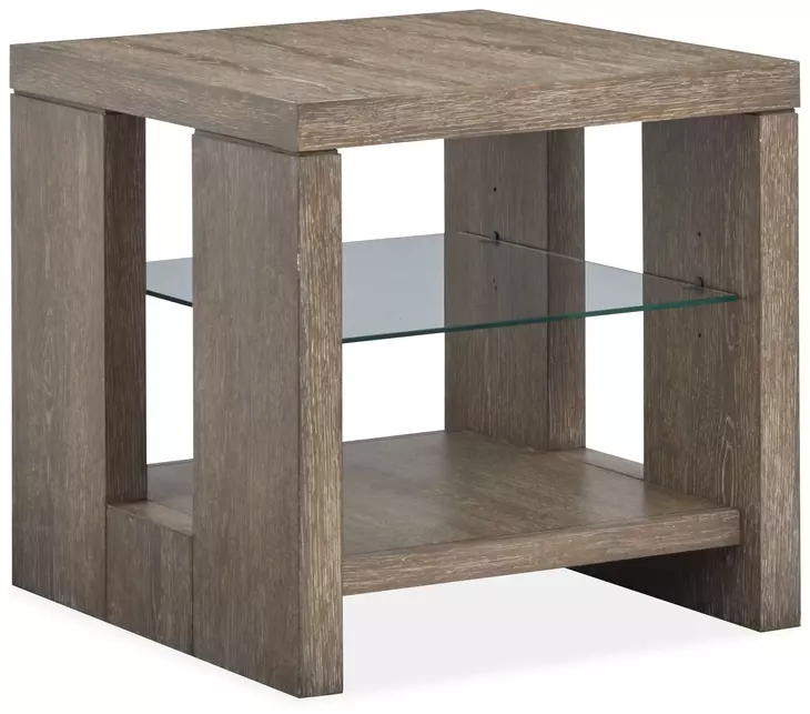 Conway Spiced Brown Rectangular End Table