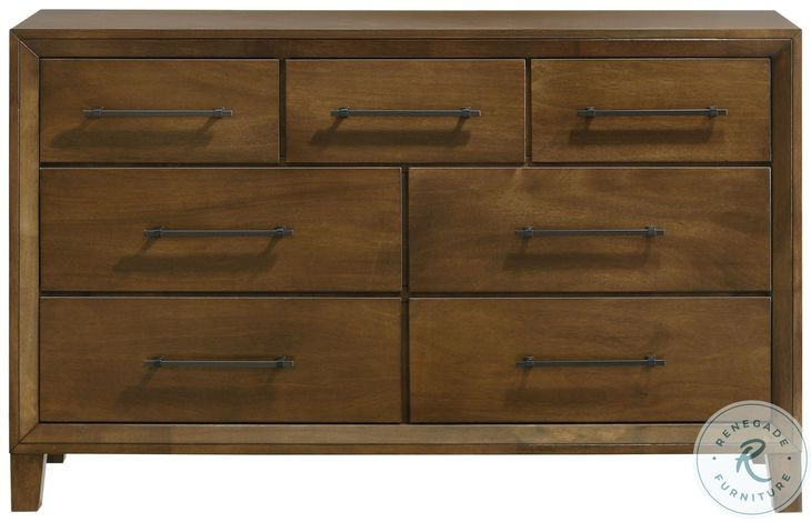Ballard Walnut Brown 7 Drawer Dresser