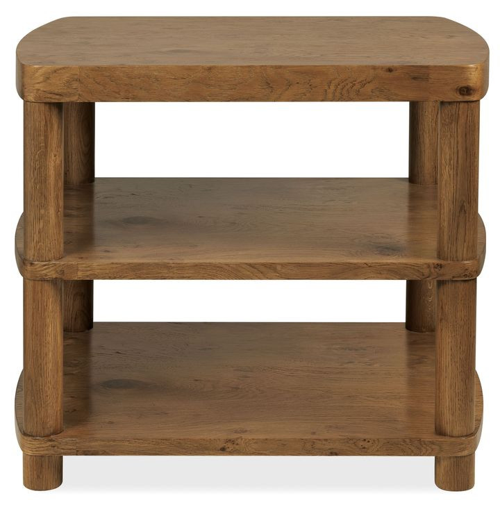 Mosaic Rich Golden Brown Rectangular Romano End Table