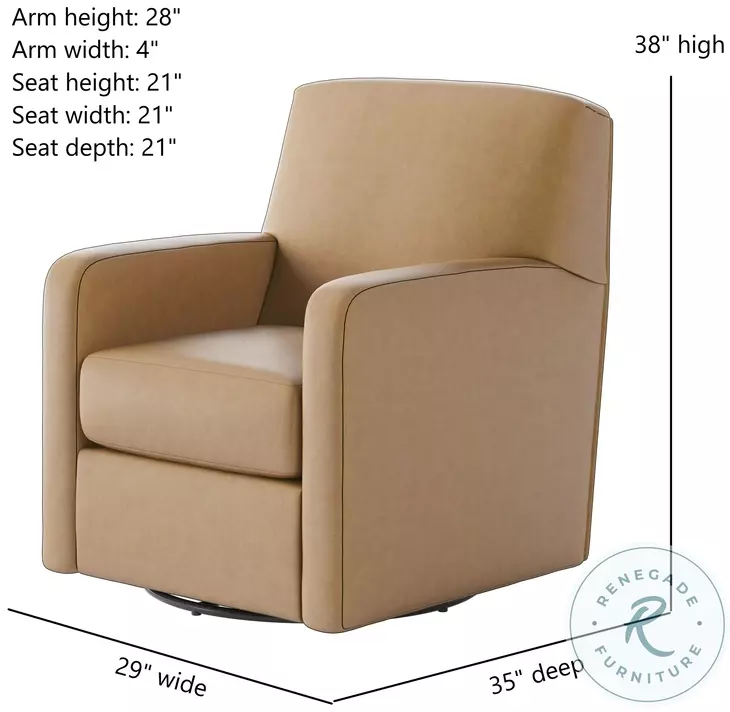 Flash Dance Maximus Caramel Swivel Glider