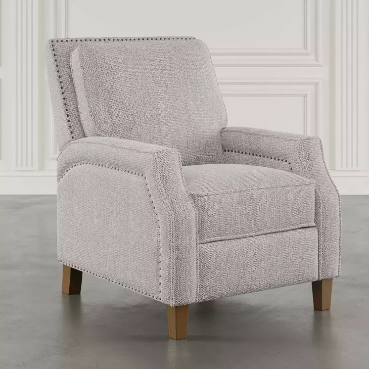 York Sand Recliner Accent Chair with Nailhead Trim
