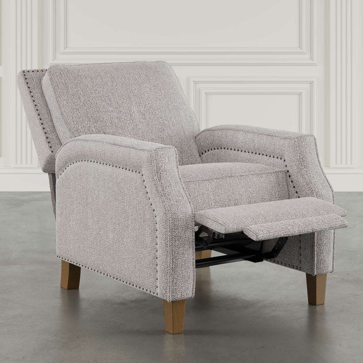 York Sand Recliner Accent Chair with Nailhead Trim