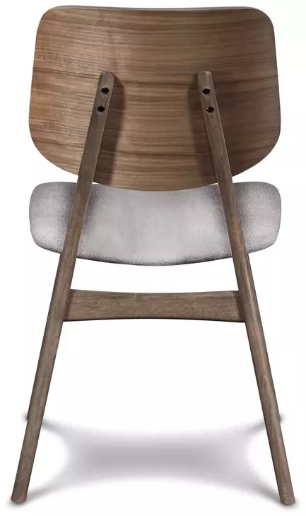 Oscar Walnut and Gray 35" Triangular Corner Dining Set with 2 Cushion Chairs