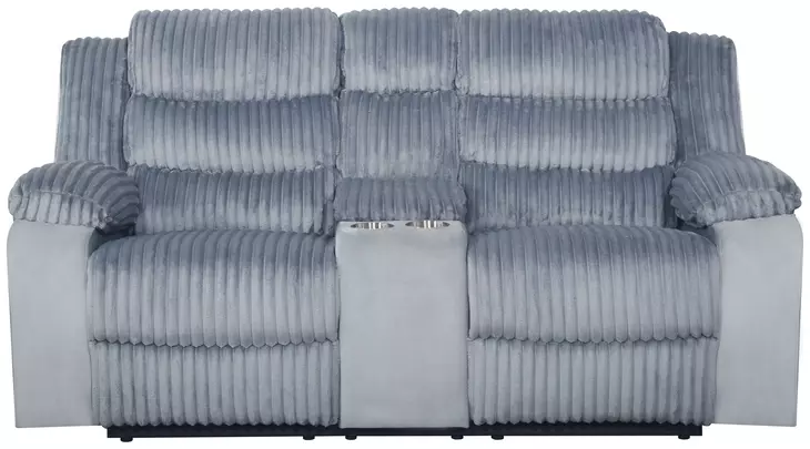 Willow Gray 75" Console Loveseat with Dual Recliner