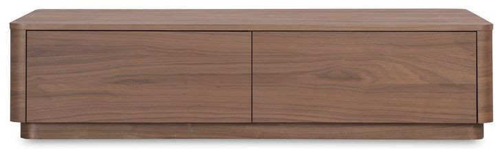 Round Off Walnut Brown Rectangular Coffee Table