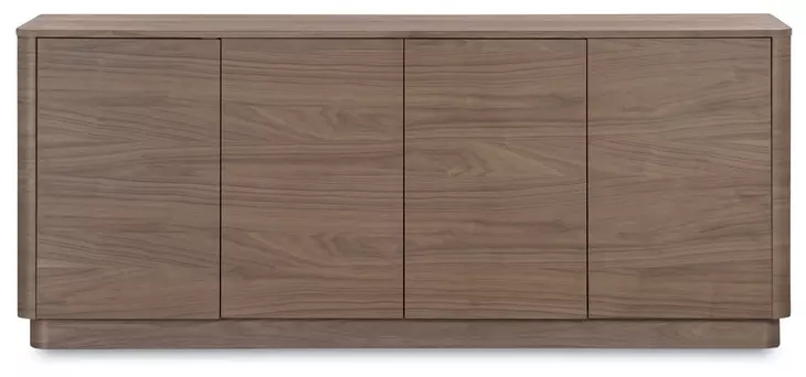 Round Off Walnut 4 Door Sideboard