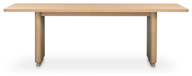 Round Off Natural Oak 88" Rectangular Dining Table