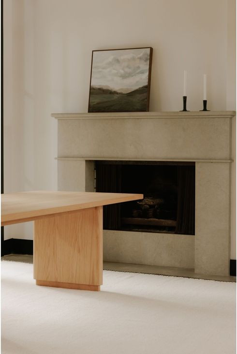 Round Off Natural Oak 104" Rectangular Dining Table