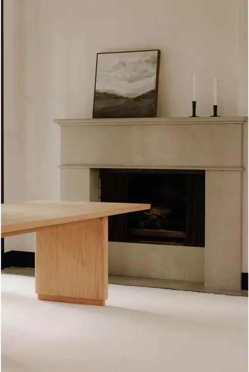 Round Off Natural Oak 104" Rectangular Dining Table