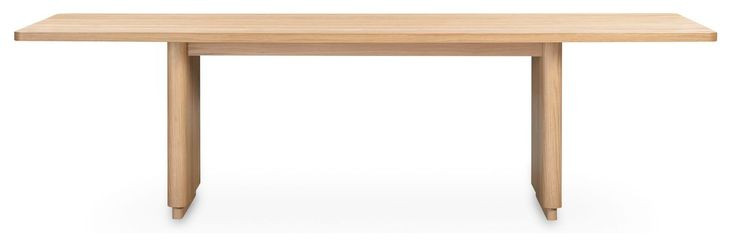 Round Off Natural Oak 104" Rectangular Dining Table