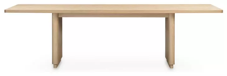 Round Off Natural Oak 104" Rectangular Dining Table