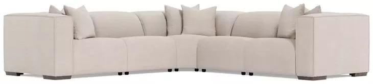 Bliss Cream 5 Piece Modular Power Reclining Sectional with Pillows