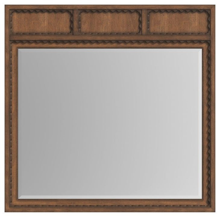 Harbor Warm Walnut Square Dresser Mirror