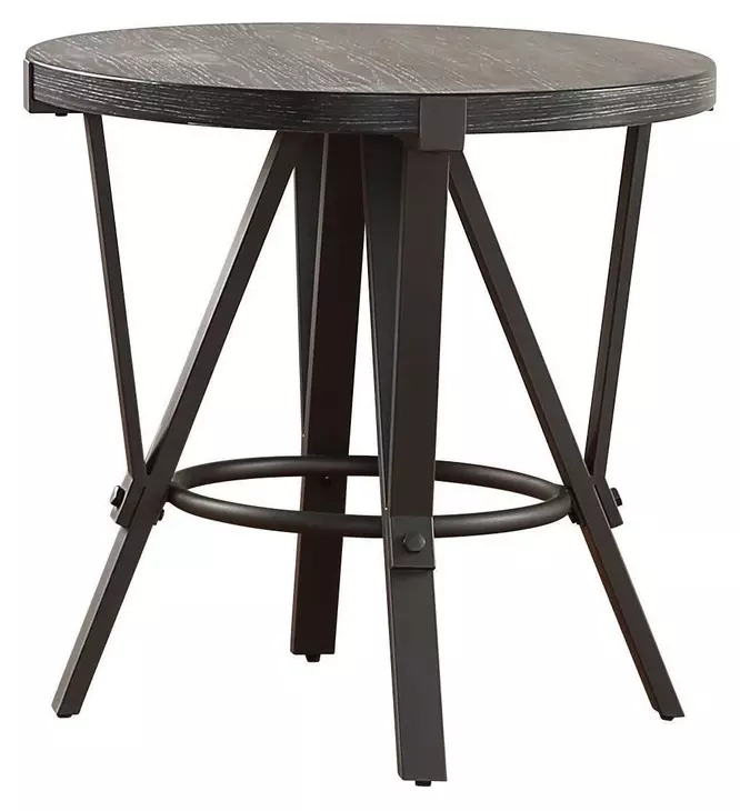 Portland Gray Round End Table